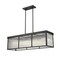 Z-Lite Carnaby Pendant, 10-Light, 12 In.W x 42.25 In.L x 12 In.H, Matte Black/Clear Ribbed 7504-42L-MB - alternate 2